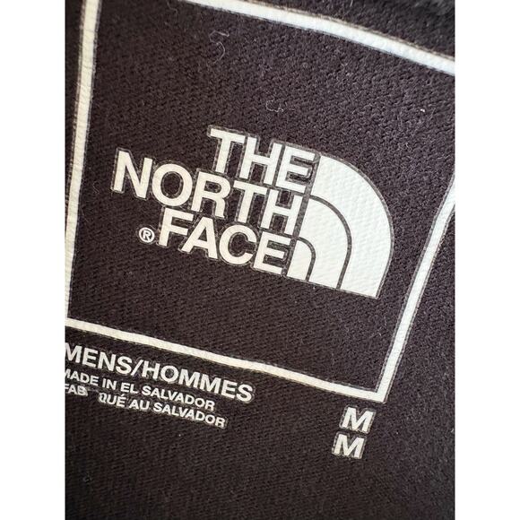 The North Face Black Logo LS 100% cotton T-shirt Mens size M - Picture 2 of 8